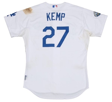 2012 Matt Kemp Game Used Los Angeles Dodgers Home Jersey (MLB Authenticated)